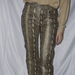 Vintage Harley Davidson Genuine Leather Snake Pant